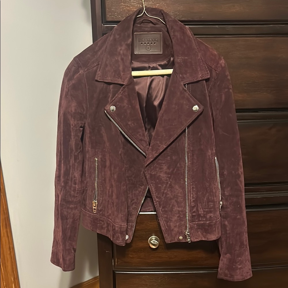 Small Blank NYC Women's Burgundy Suede Jacket